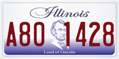 IL license plate A801428