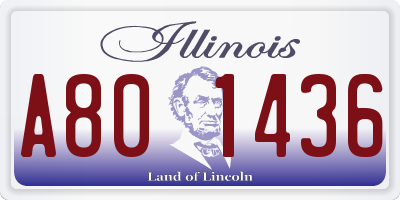 IL license plate A801436