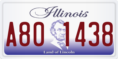 IL license plate A801438