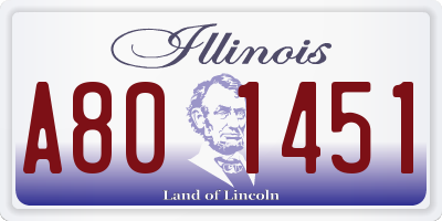 IL license plate A801451