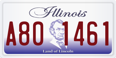 IL license plate A801461