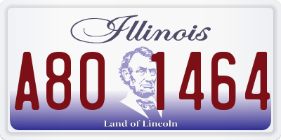IL license plate A801464