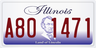 IL license plate A801471
