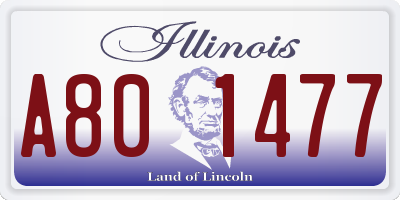 IL license plate A801477