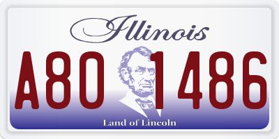 IL license plate A801486