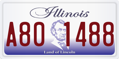 IL license plate A801488