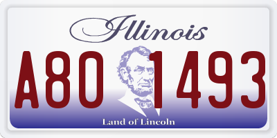 IL license plate A801493