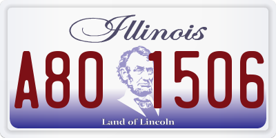 IL license plate A801506