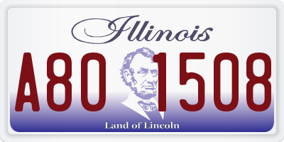 IL license plate A801508