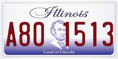 IL license plate A801513
