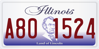 IL license plate A801524