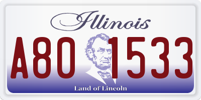 IL license plate A801533