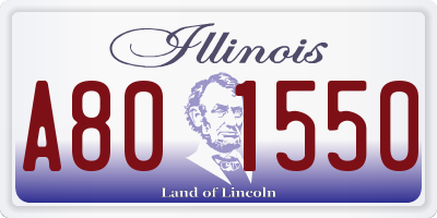 IL license plate A801550