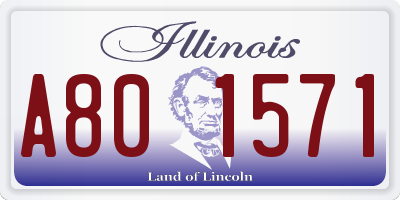 IL license plate A801571