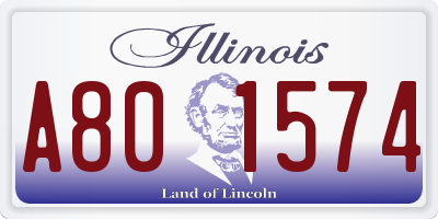 IL license plate A801574