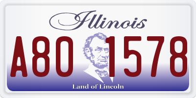 IL license plate A801578