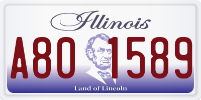 IL license plate A801589