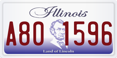 IL license plate A801596