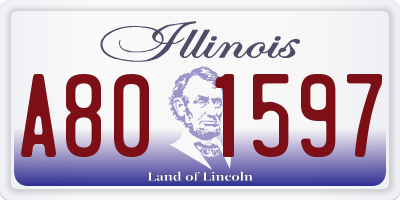 IL license plate A801597