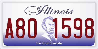 IL license plate A801598