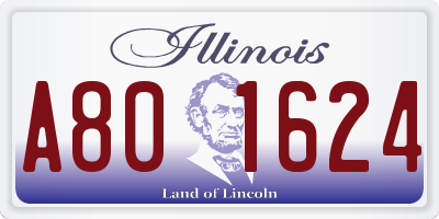 IL license plate A801624