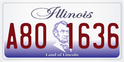IL license plate A801636