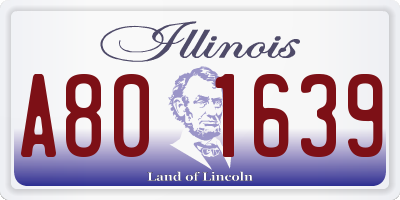 IL license plate A801639