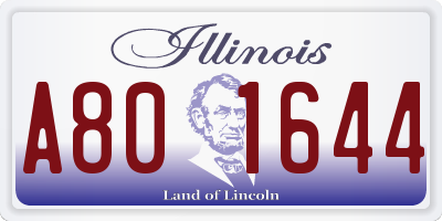 IL license plate A801644