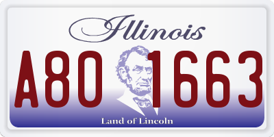 IL license plate A801663