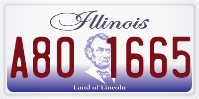 IL license plate A801665