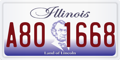 IL license plate A801668