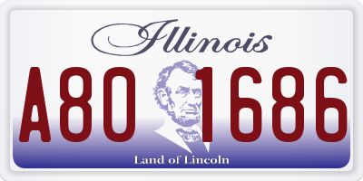 IL license plate A801686