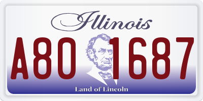 IL license plate A801687