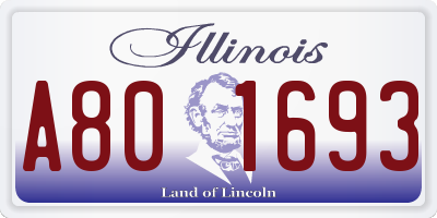 IL license plate A801693