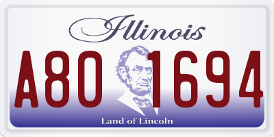 IL license plate A801694