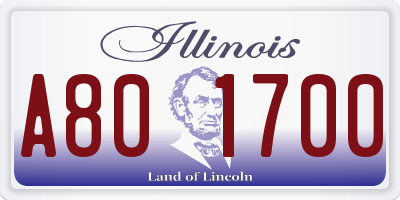 IL license plate A801700