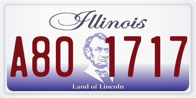 IL license plate A801717