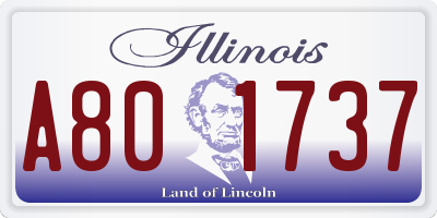 IL license plate A801737