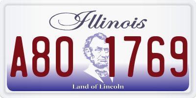 IL license plate A801769