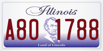 IL license plate A801788