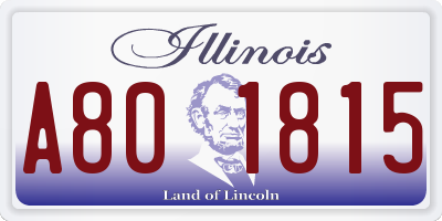 IL license plate A801815