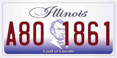 IL license plate A801861