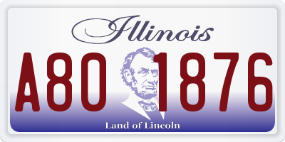 IL license plate A801876