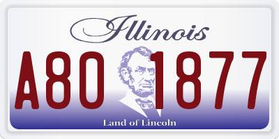 IL license plate A801877