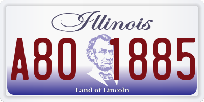 IL license plate A801885