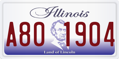 IL license plate A801904