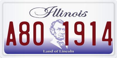 IL license plate A801914