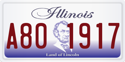 IL license plate A801917