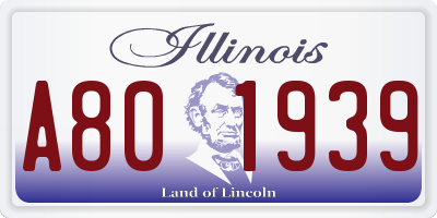 IL license plate A801939
