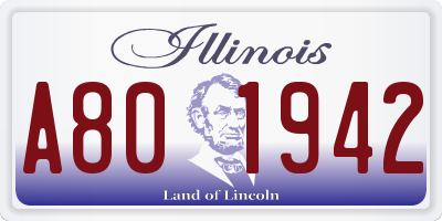 IL license plate A801942